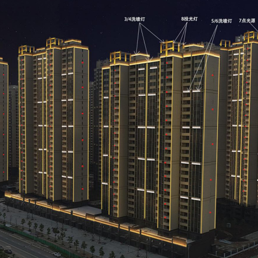 鄂州市葛店新城夜景亮化项目 共2个标段 共计120000条灯具