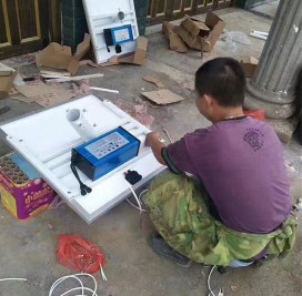 路灯安装现场